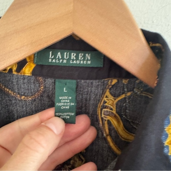 Vintage Ralph Lauren Equestrian Print Shirt L - Picture 5 of 12